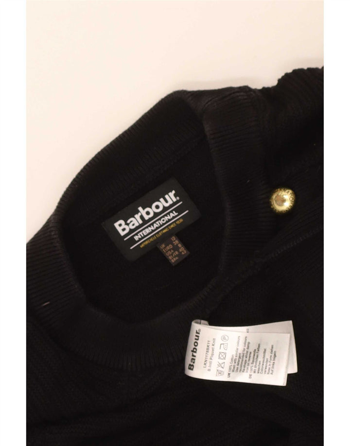 Maglione maglione con scollo a barca vestibilità regolare da donna Barbour UK 12 medio nero