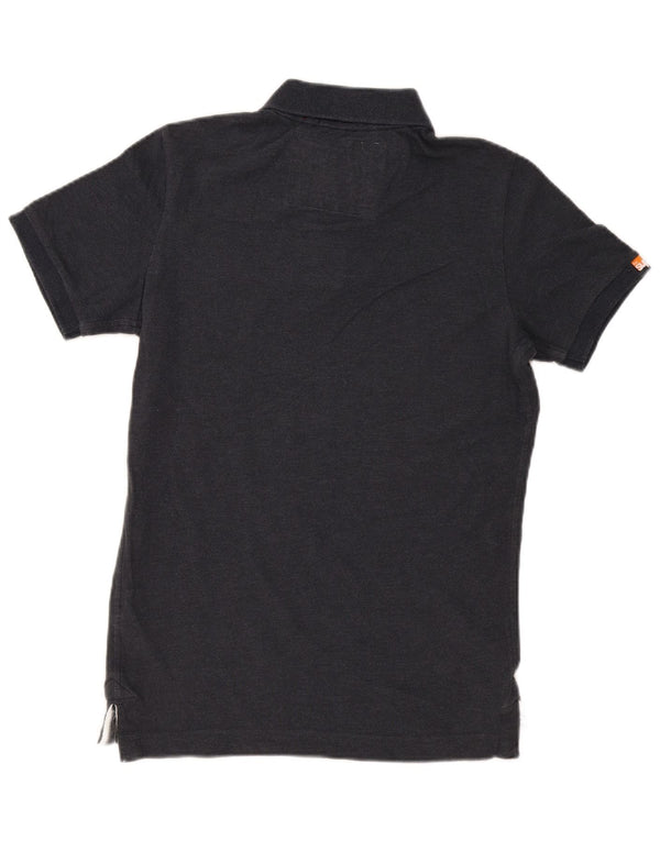 Polo grafica da uomo Superdry Large in cotone blu navy sportivo
