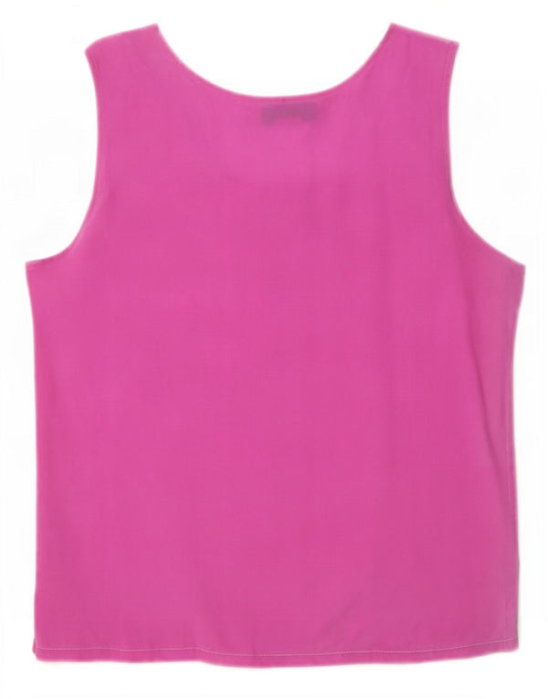 Blunauta Blusa Donna Senza Maniche Top IT 46 Large Rosa Seta
