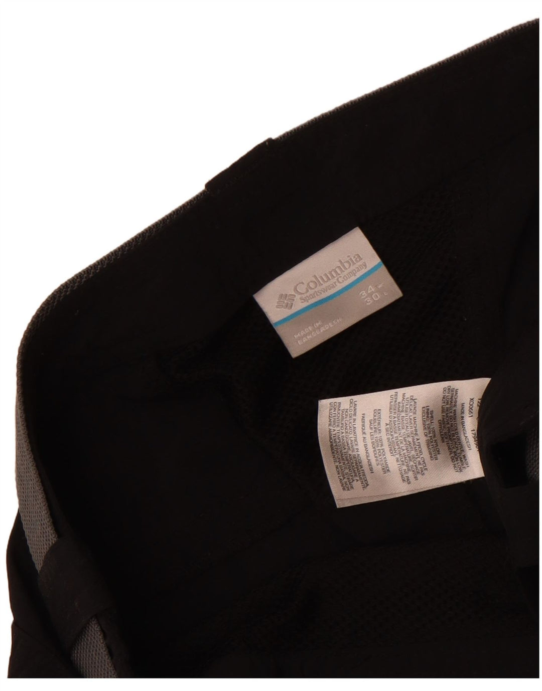 Pantaloni cargo dritti da uomo Columbia W34 L30 nylon nero