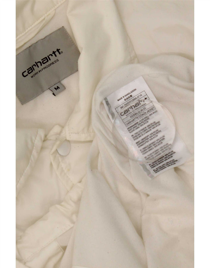 Giacca antipioggia grafica da uomo Carhartt UK 38 nylon bianco medio