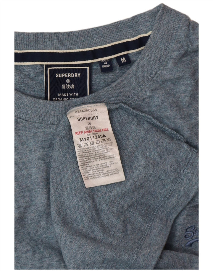 T-shirt da uomo SUPERDRY Top in cotone blu medio