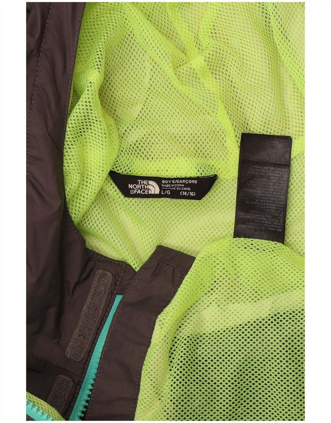 THE NORTH FACE Giacca antipioggia con cappuccio per ragazzi 14-15 anni Large in nylon nero