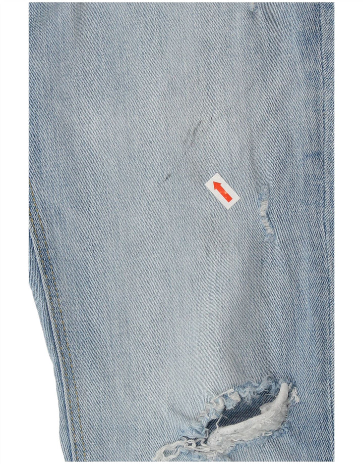 Jeans corti effetto invecchiato da donna Zara EU 40 medio W30 L25 cotone blu