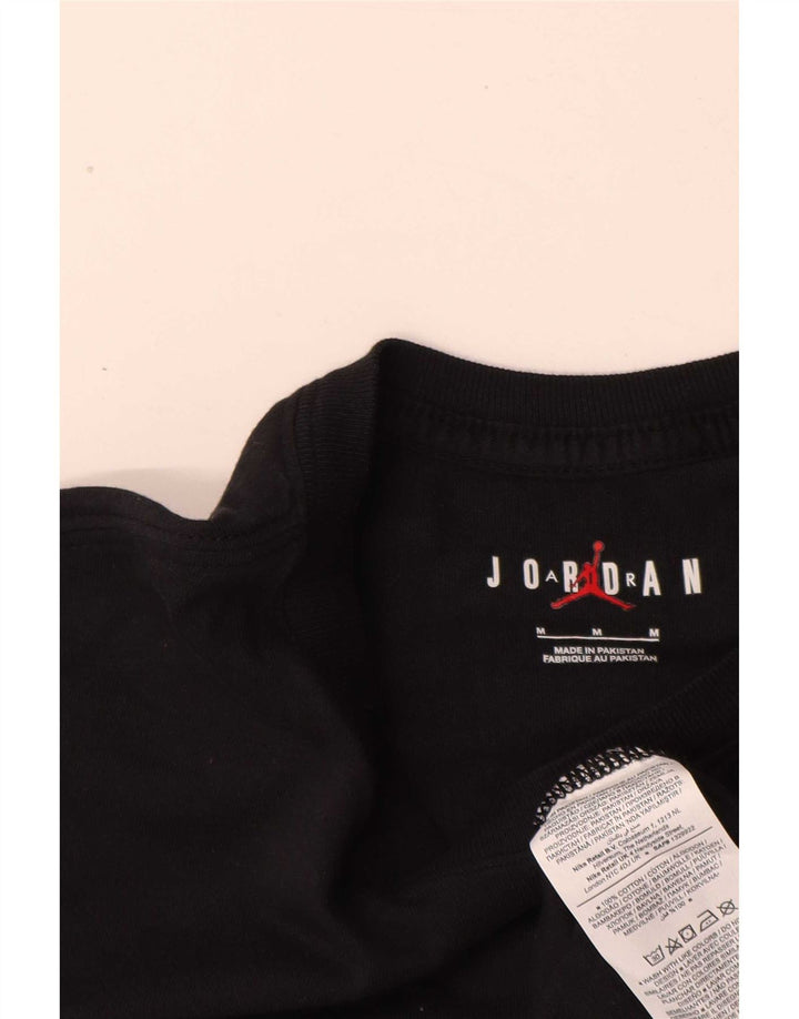 T-shirt grafica regolare da uomo Jordan, top in cotone nero medio, sportivo
