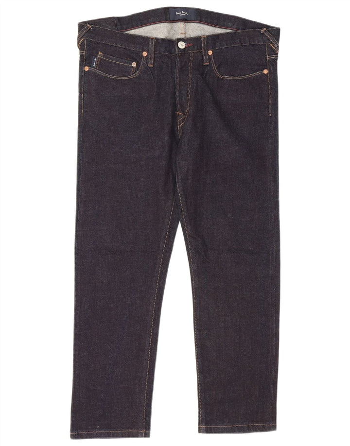 Jeans dritti da uomo PAUL SMITH W32 L25 cotone blu navy