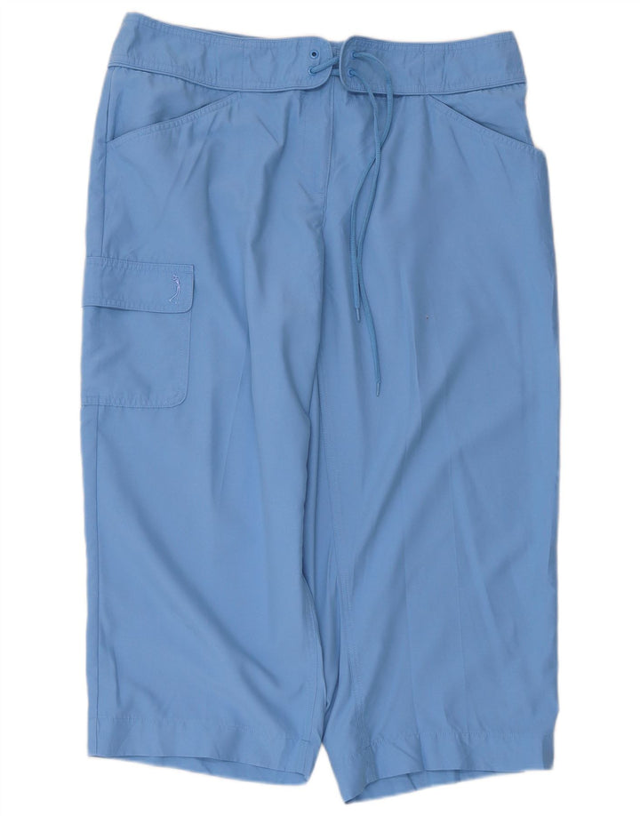 Pantaloni Capri da donna Izod US 12 Large W34 L21 poliestere blu