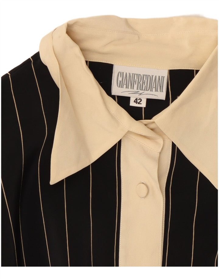 Camicia Pullover Donna Gianfrediani IT 42 Seta Gessata Media Nera