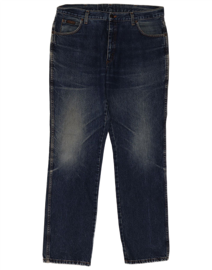 Jeans dritti da uomo Wrangler Texas W38 L34 cotone blu