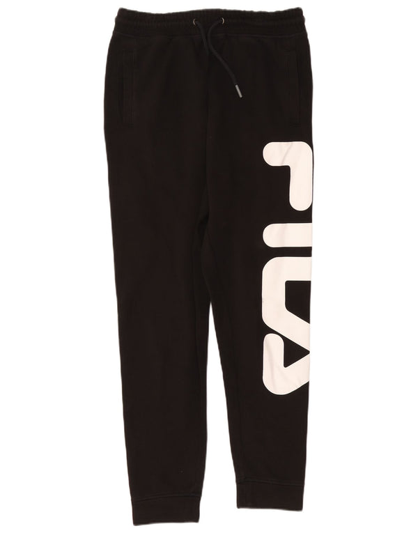 FILA Pantaloni da tuta con grafica da uomo Joggers medio cotone nero