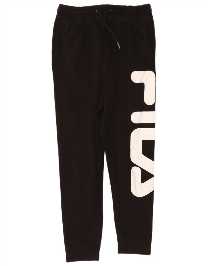 FILA Pantaloni da tuta con grafica da uomo Joggers medio cotone nero