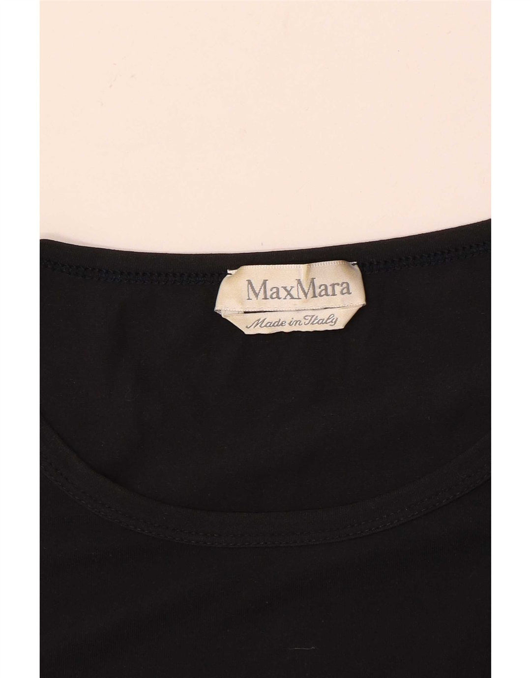 Top da donna Max Mara manica 3/4 UK 8 Small Nero