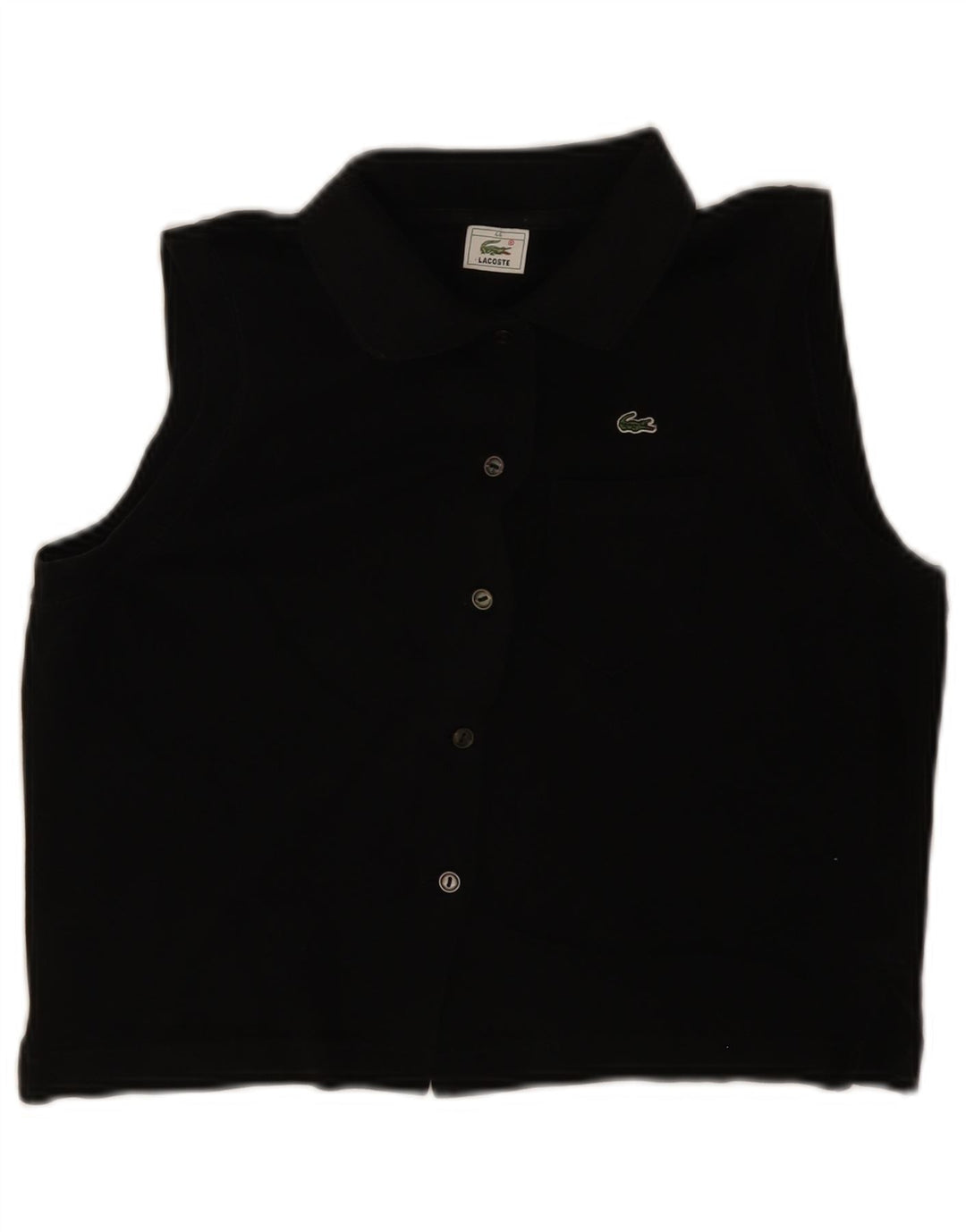 Camicetta senza maniche corta da donna Lacoste taglia 44 grande nera