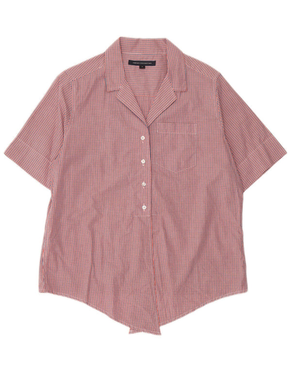 Camicia con cravatta frontale da donna French Connection UK 14 medio rosso a quadri