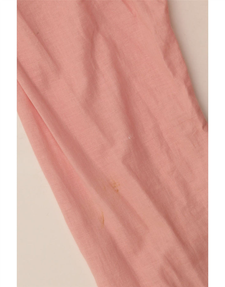 Camicia da uomo Calvin Klein in lino rosa medio