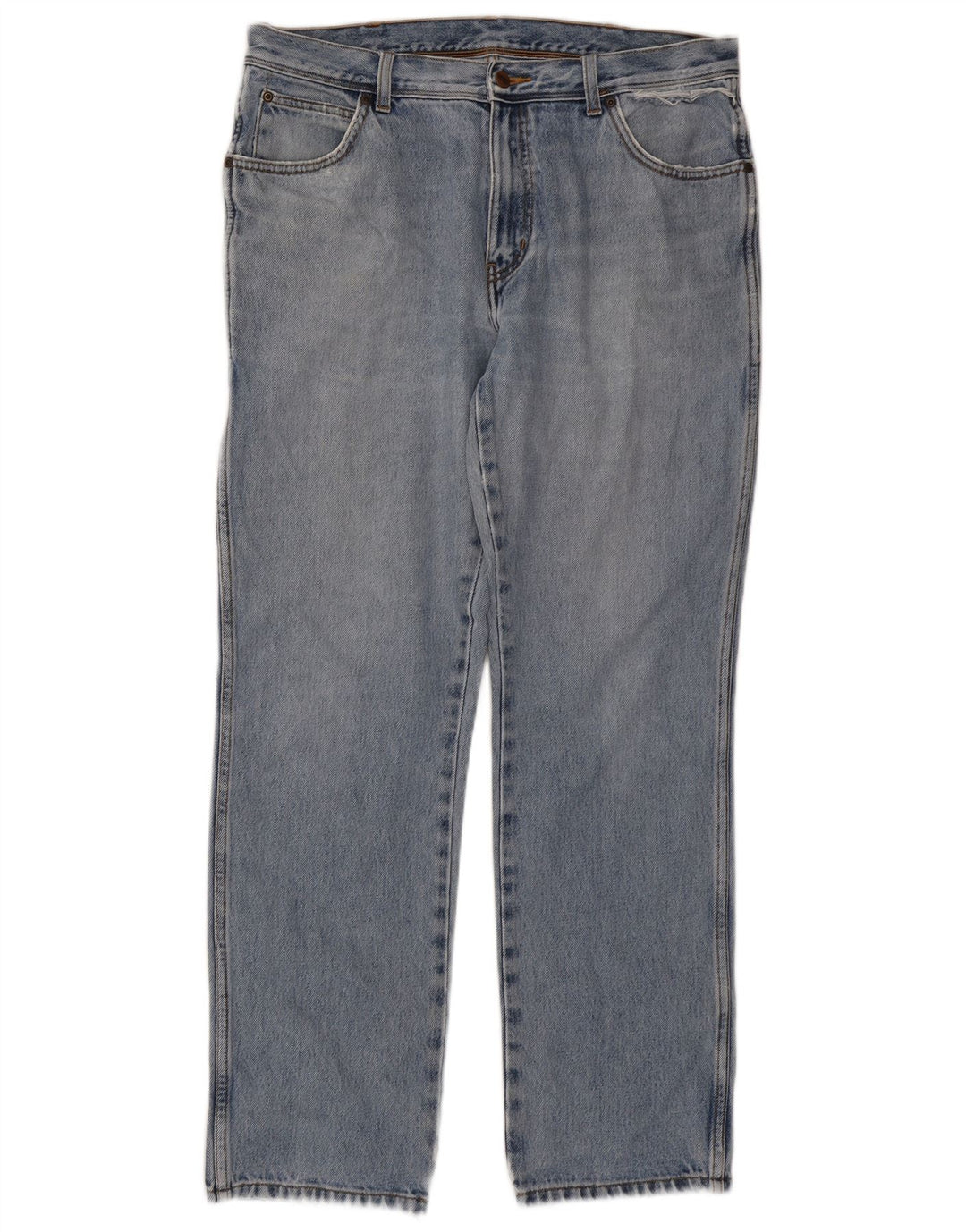 Jeans dritti da uomo Wrangler vestibilità regolare W36 L32 cotone blu