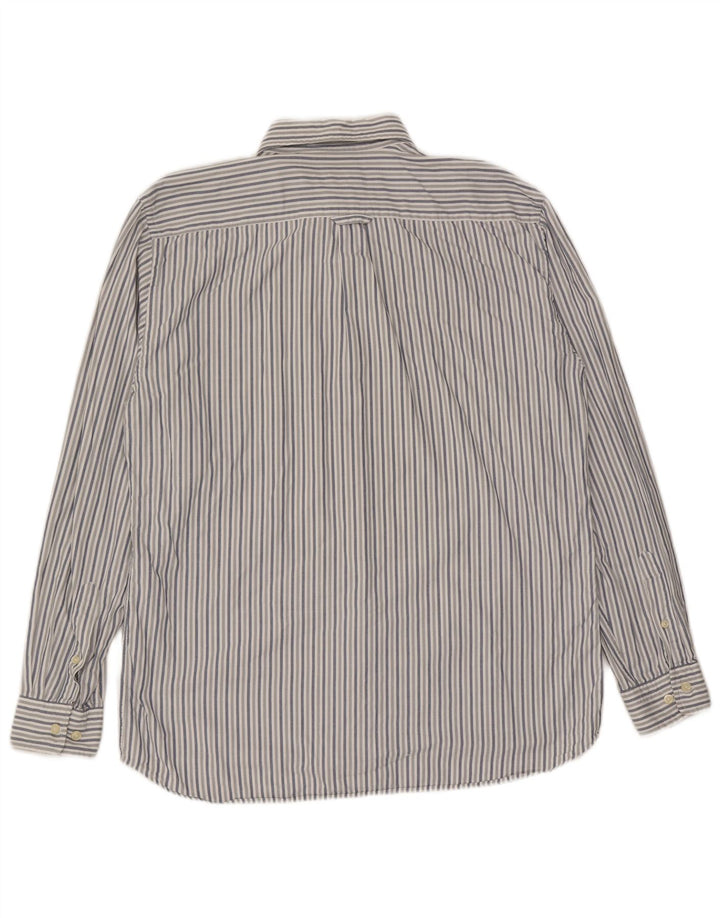 Camicia Gant Uomo Cotone Rigato Blu Medio