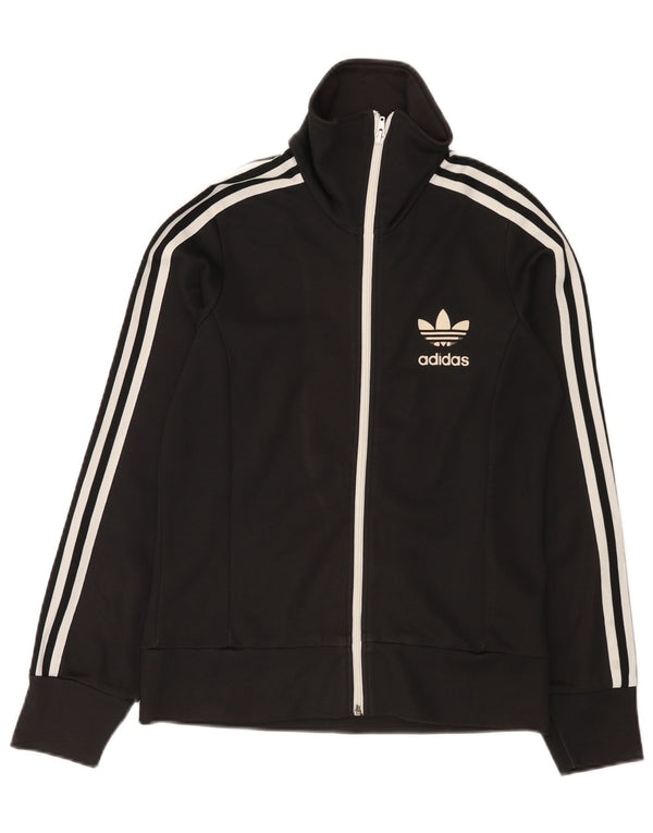 Giacca da tuta da donna Adidas IT 42 Medium Black Cotton
