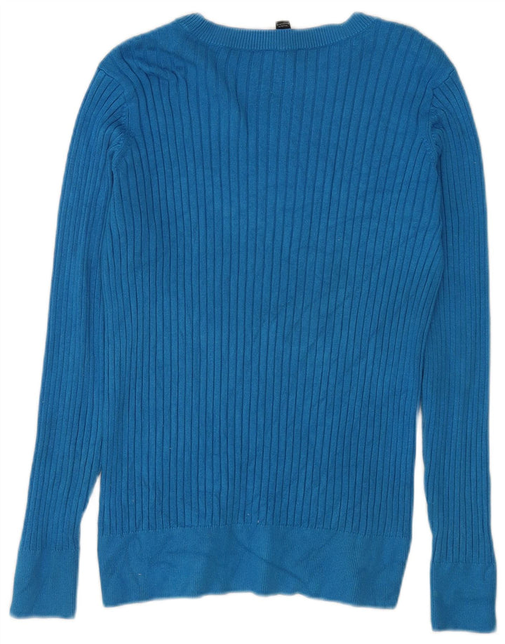 Maglione maglione con scollo a barca da donna M&Co UK 10 piccolo blu