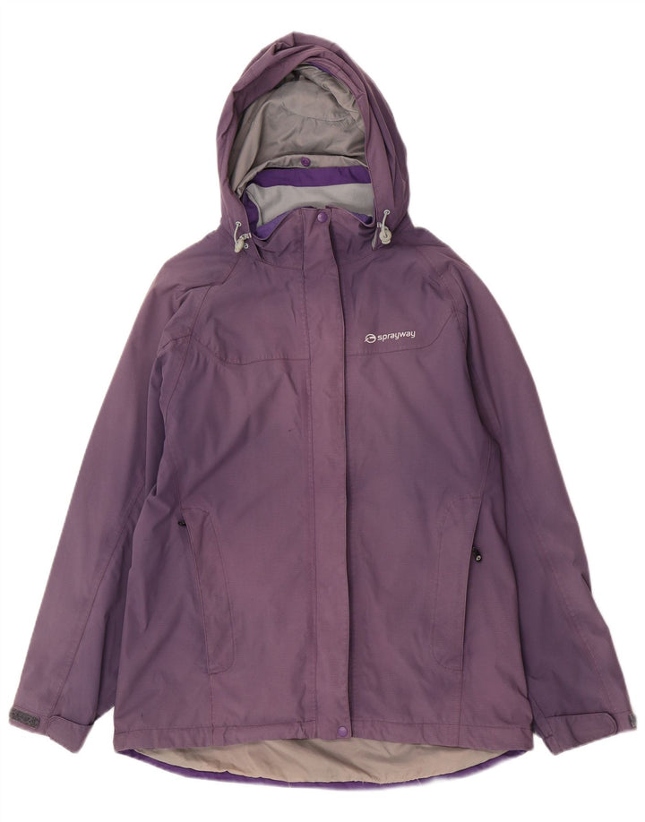 Giacca impermeabile con cappuccio da donna Sprayway UK 12 Poliammide viola medio