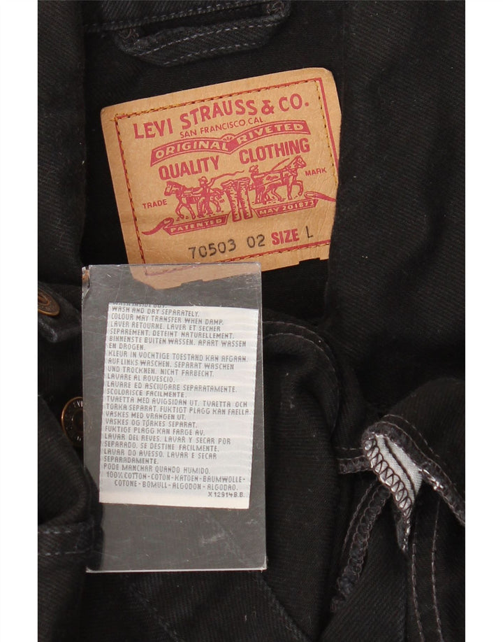 Giacca di jeans da uomo Levi's UK 40 grande cotone nero