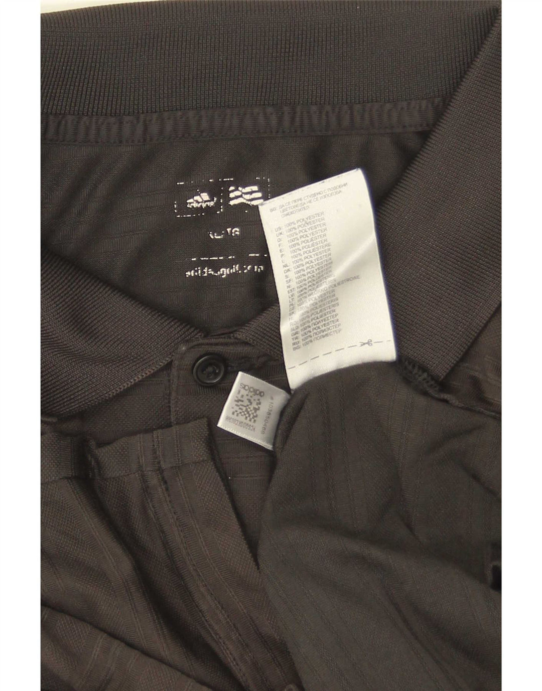 Polo Adidas da uomo a maniche lunghe XL nera in poliestere