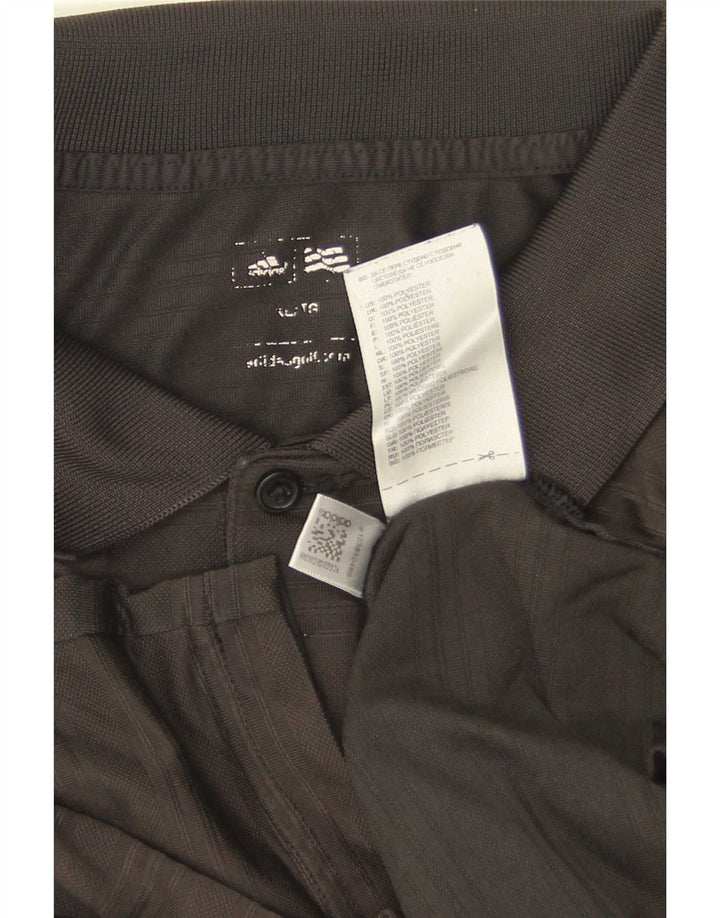 Polo Adidas da uomo a maniche lunghe XL nera in poliestere