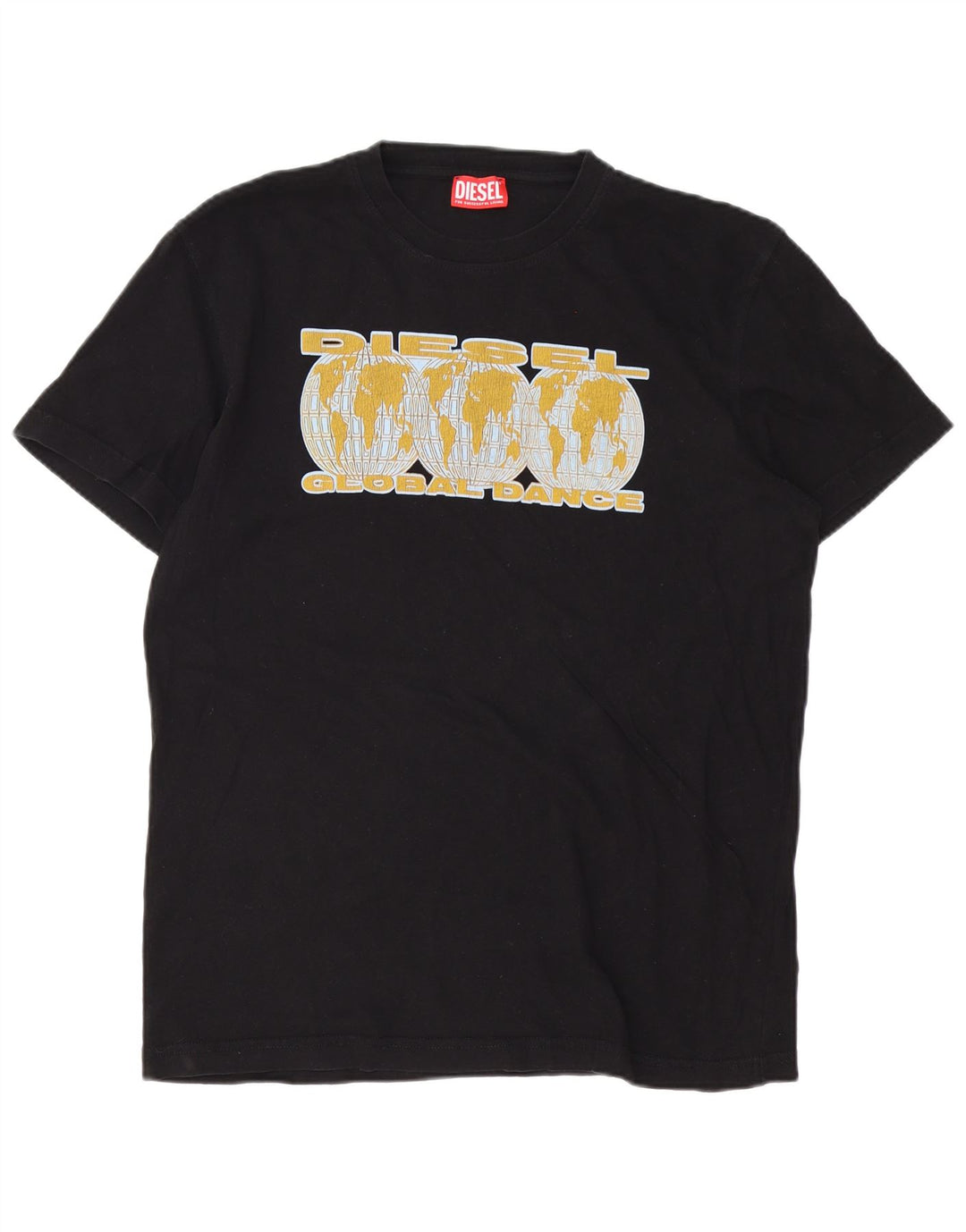 T-shirt grafica da uomo Diesel Top XL in cotone nero
