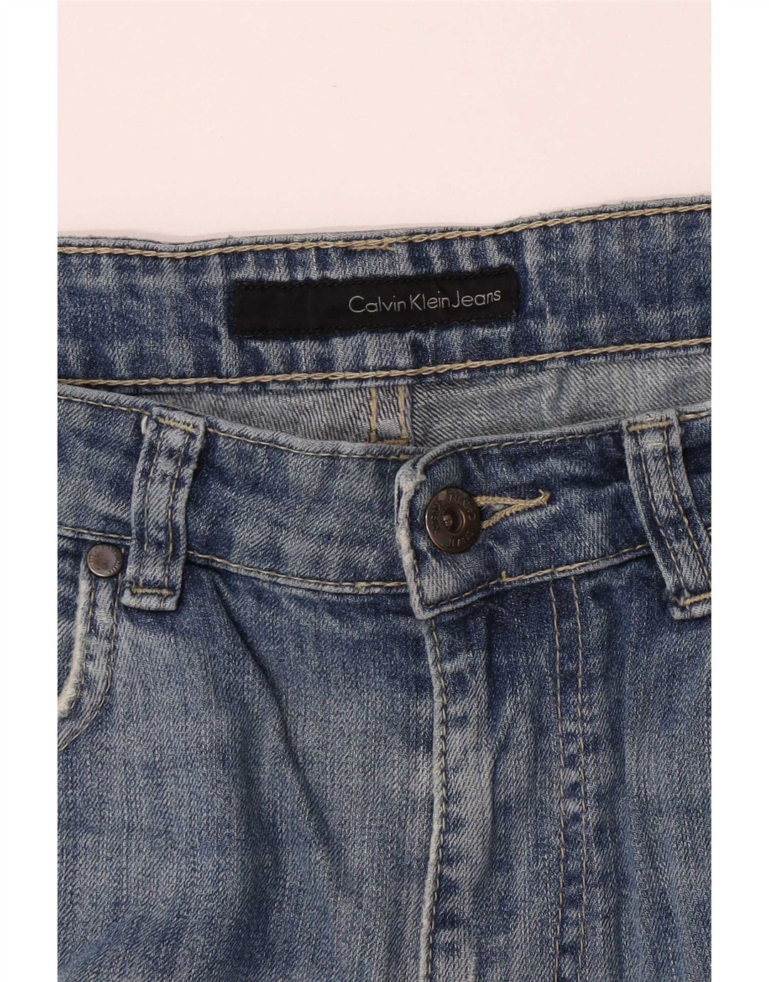 Jeans slim invecchiati da donna Calvin Klein W32 L33 Blu