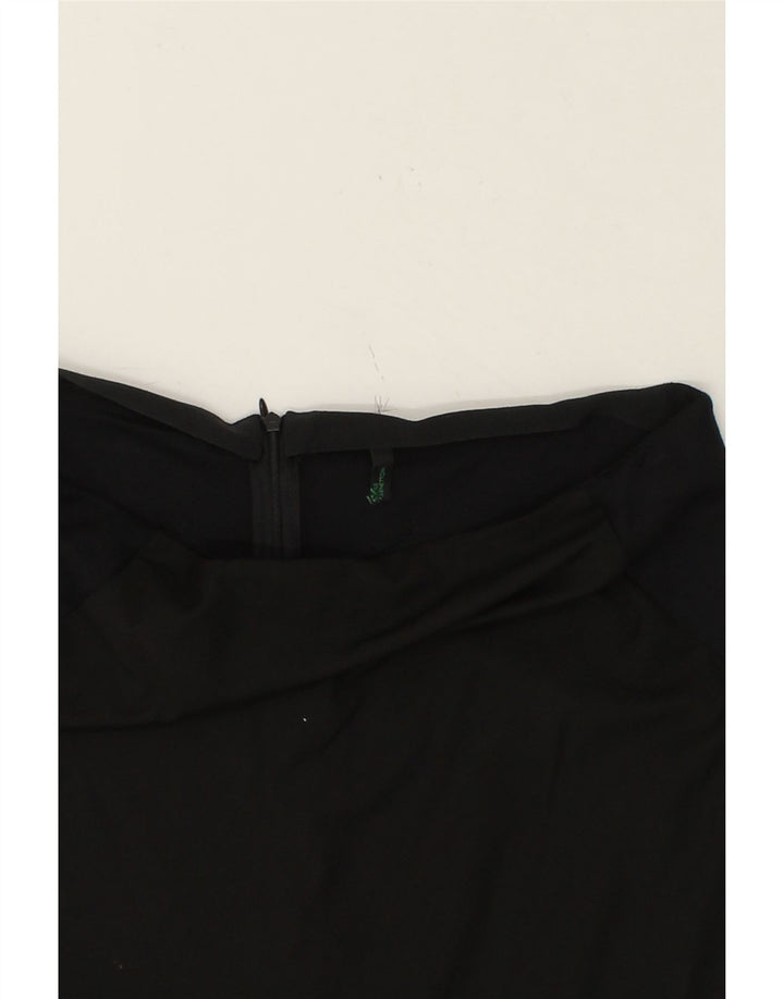 BENETTON Womens Pencil Skirt W30 Medium Black Viscose Vintage Benetton and Second-Hand Benetton from Messina Hembry 