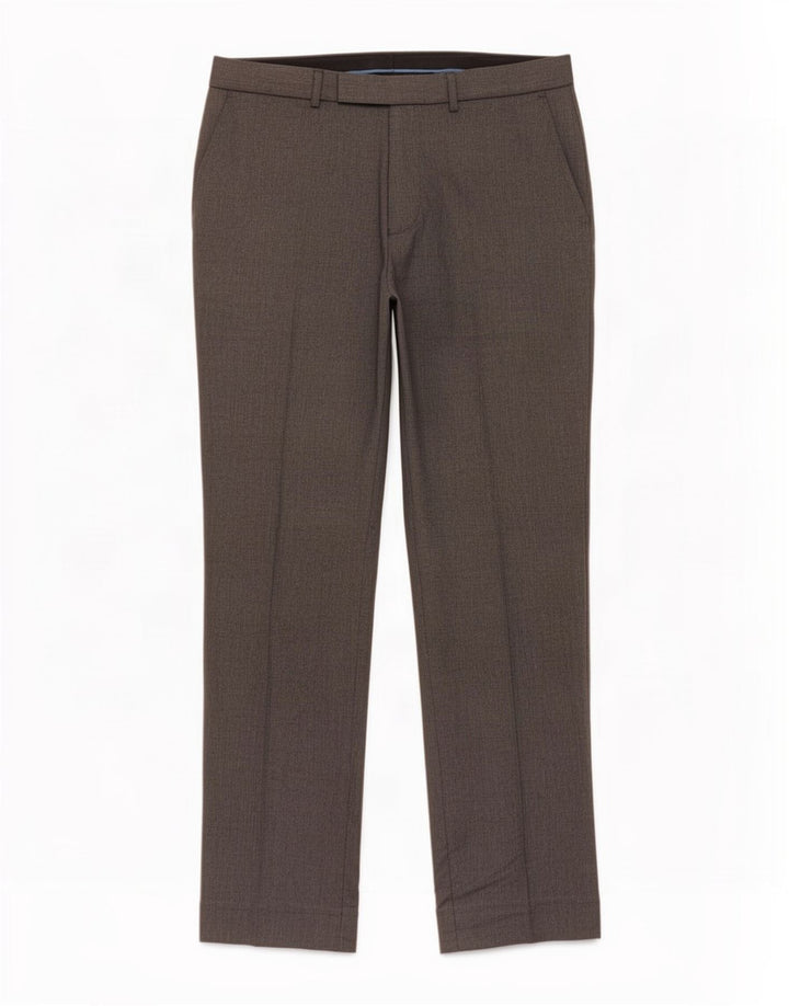 Pantaloni chino dritti da uomo Marks & Spencer W34 L31 poliestere grigio