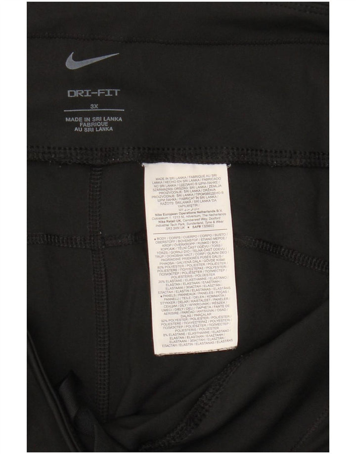Leggings Nike Dri Fit Capri da donna UK 22 3XL poliestere nero