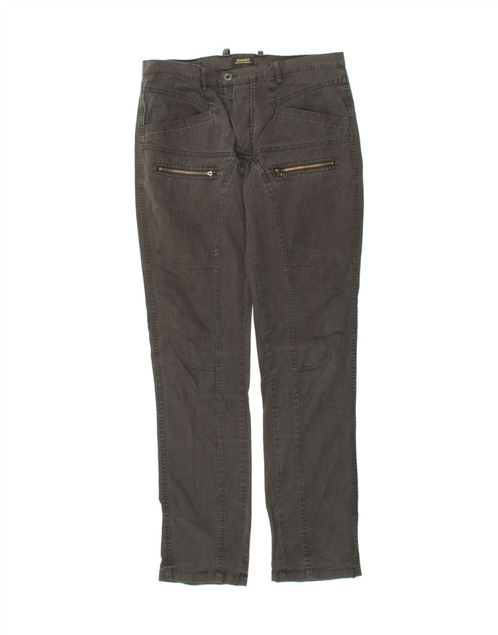 GAUDI Mens Slim Trousers W32 L33  Grey Vintage Gaudi and Second-Hand Gaudi from Messina Hembry 