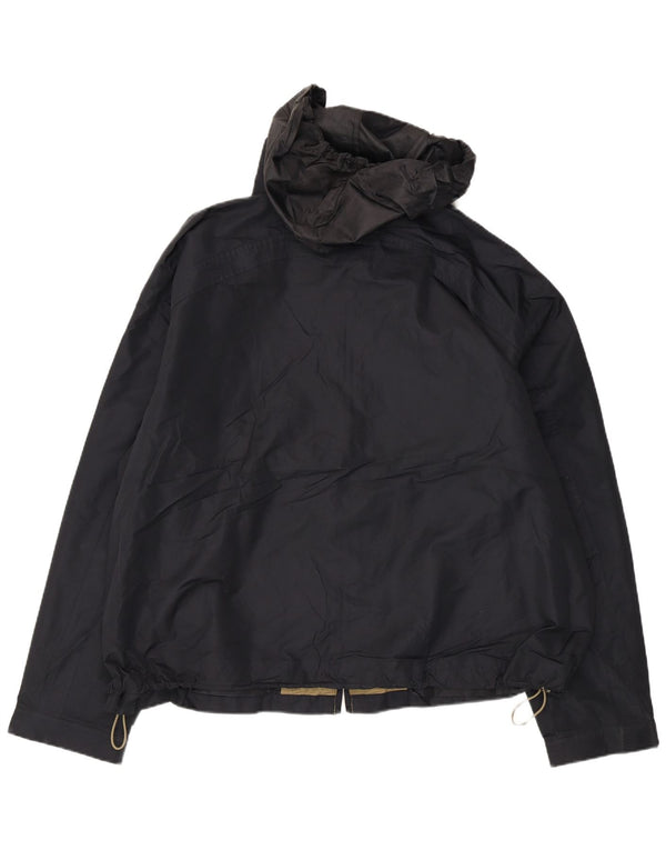 Giacca antipioggia con cappuccio da uomo London Fog UK 44 2XL Poliestere nero