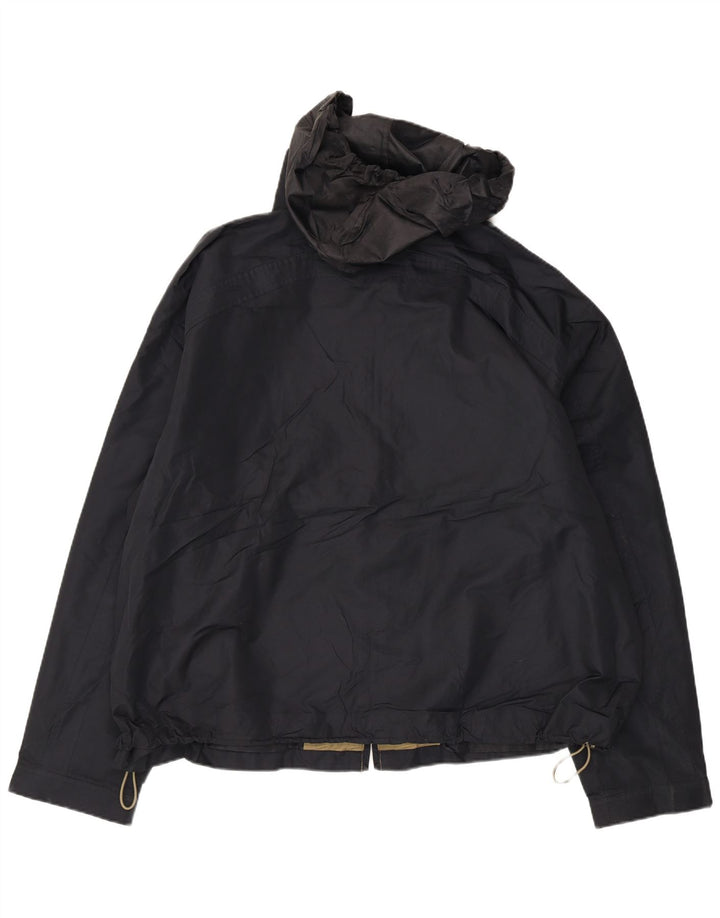 Giacca antipioggia con cappuccio da uomo London Fog UK 44 2XL Poliestere nero