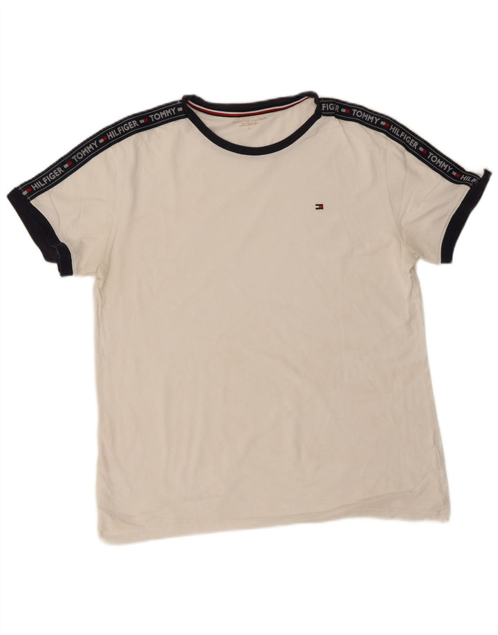 T-shirt grafica da uomo Tommy Hilfiger Top Large White Colourblock