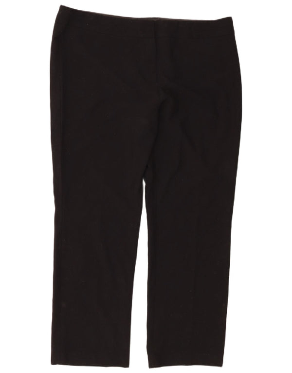 Pantaloni casual dritti da donna Marks & Spencer UK 20 2XL W42 L29 Nero