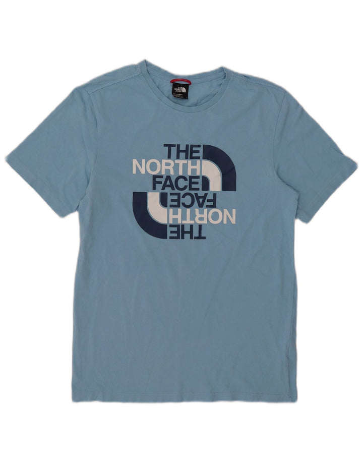 T-shirt grafica da uomo The North Face Top in cotone blu piccolo