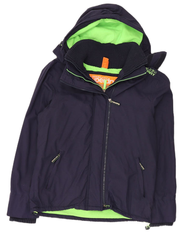 Giacca a vento con cappuccio da uomo Superdry Windcheater UK 42 XL Blu navy