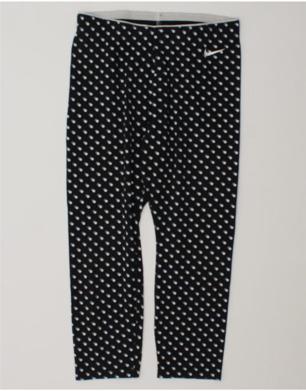 Leggings Capri da donna Nike UK 14 grande cotone a pois neri