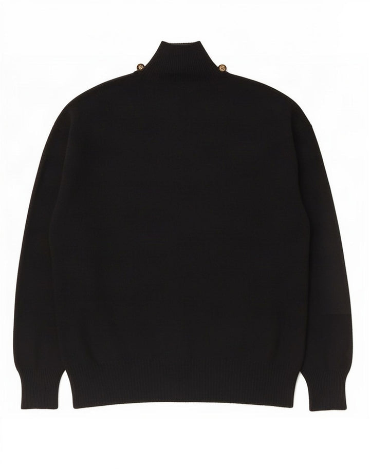 Maglione maglione a collo alto da donna Marks & Spencer UK 12 medio nero
