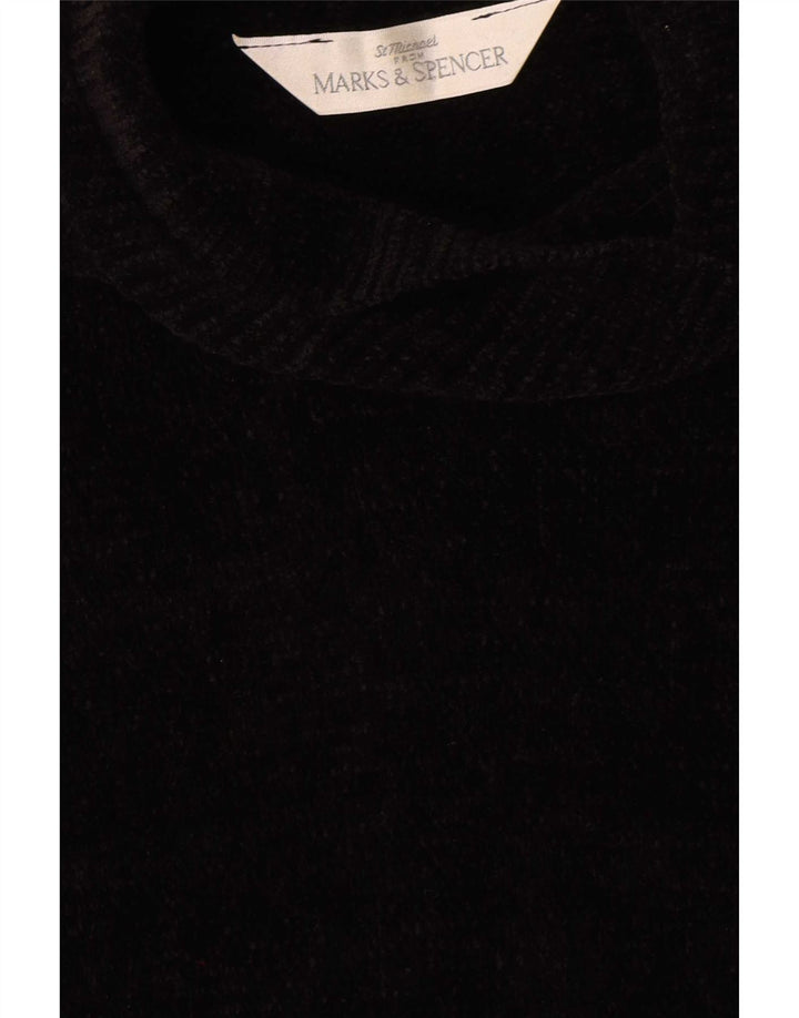 Abito maglione a maniche corte da donna Marks & Spencer UK 12 medio nero