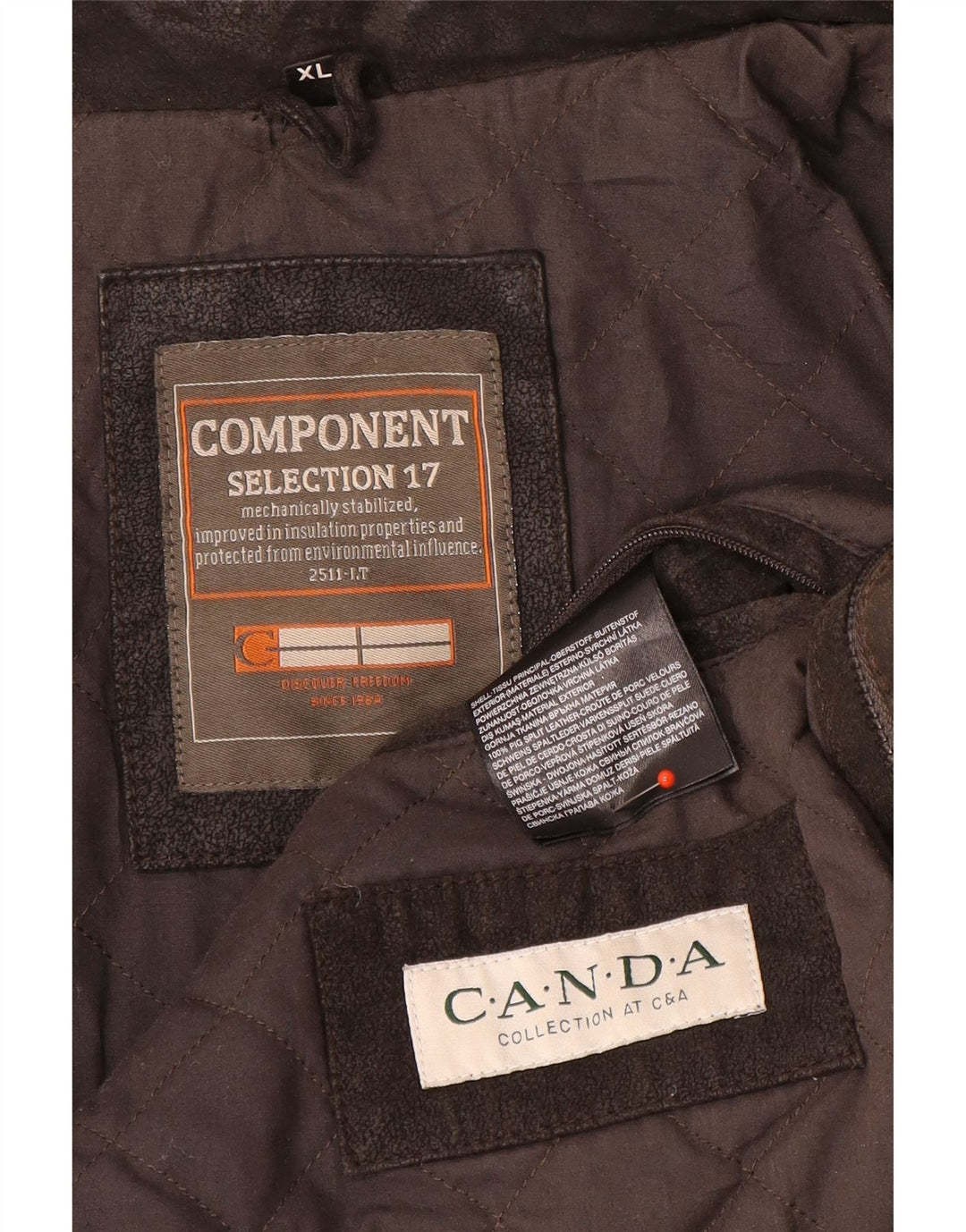 Giacca in pelle da uomo Canda UK 42 XL in pelle marrone
