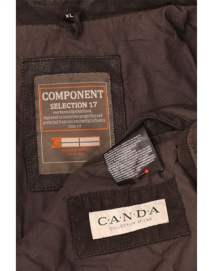 Giacca in pelle da uomo Canda UK 42 XL in pelle marrone