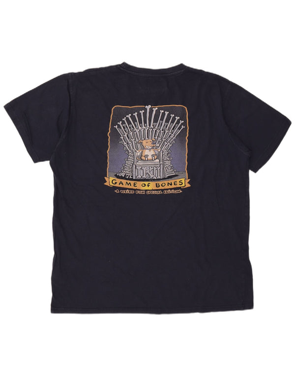 WEIRD FISH T-shirt grafica da uomo Top 2XL cotone blu navy