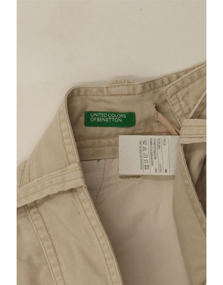 Pantaloncini cargo da uomo Benetton IT 48 Medium W36 Cotone Beige