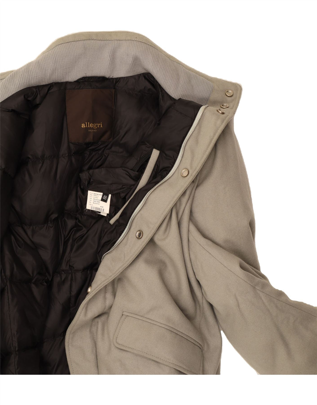 ALLEGRI Mens Windbreaker Jacket IT 48 Medium Grey New Wool Vintage Allegri and Second-Hand Allegri from Messina Hembry 
