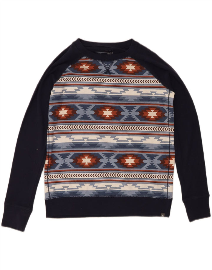 Felpa da donna Eddie Bauer Jumper UK 14 Medium Navy Blue Cotton