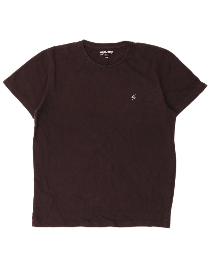T-shirt da uomo Jack & Jones Top in cotone nero medio