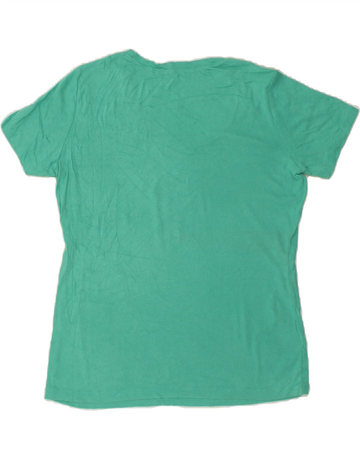 EDDIE BAUER Womens T-Shirt Top UK 18 XL Green Cotton | Vintage Eddie Bauer | Thrift | Second-Hand Eddie Bauer | Used Clothing | Messina Hembry 